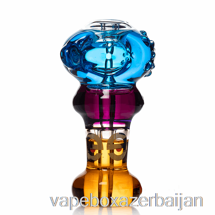 Vape Box Azerbaijan Cheech Glass Triple Freezable Spoon Hand Pipe Blue / Purple / Orange